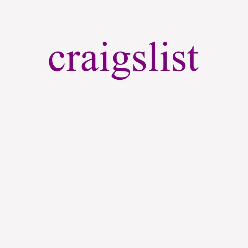 Craigslist Purple Logo Design Female T-Shirt