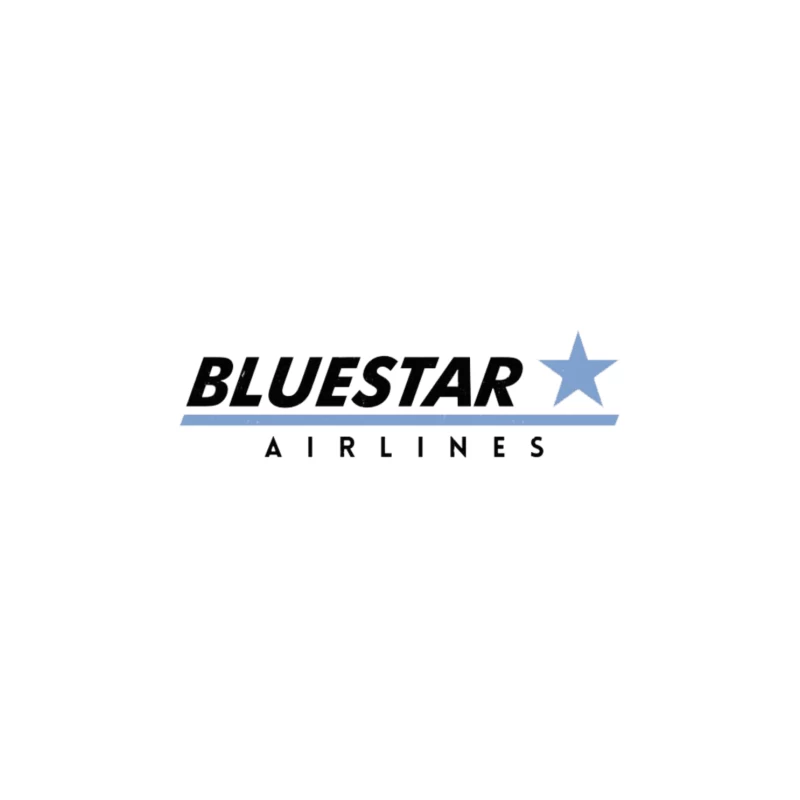 BlueStar Airlines Throw Pillow