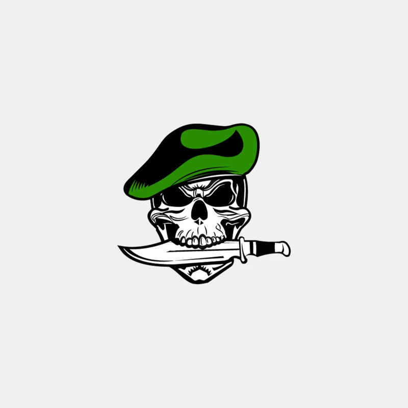 Special Forces Green Beret Skull with Combat Knife Emblem Male Tank Top