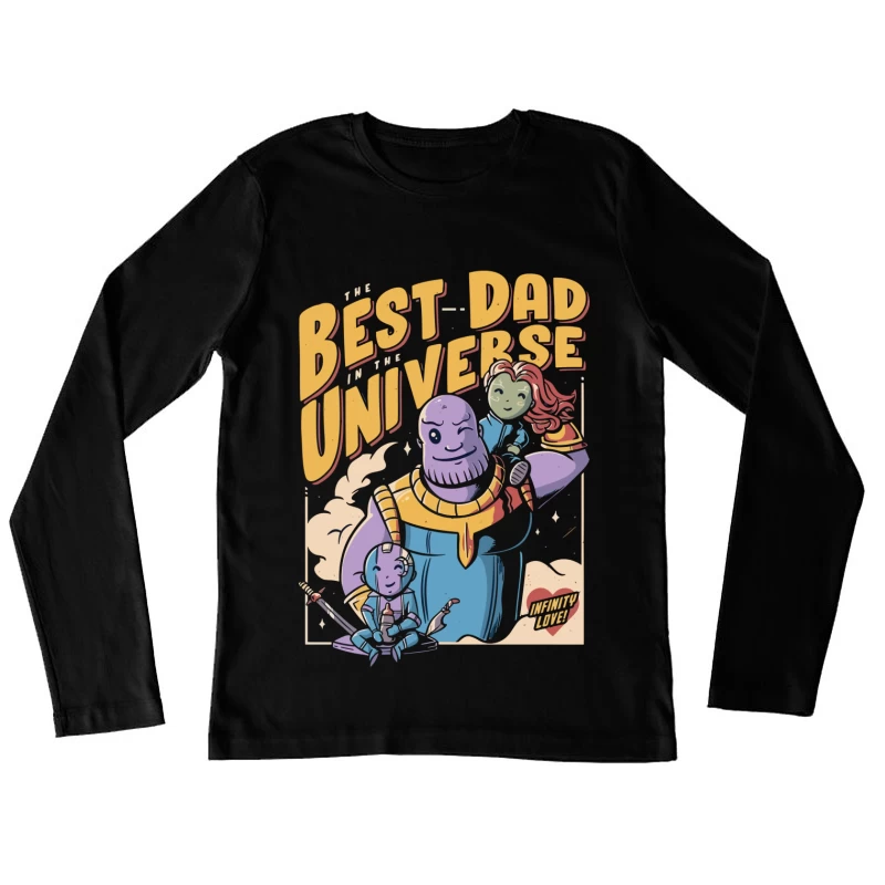 Best Dad in the Universe Comic Art Female Long Sleeve T-Shirt