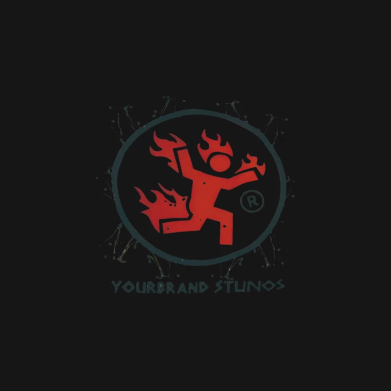 Logo de Silhouette en Flammes Femme Manches Longues T-Shirt