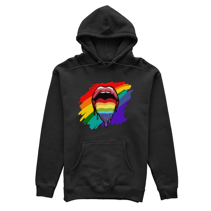 Regenbogenlippen Kunst Damen Pullover Hoodie
