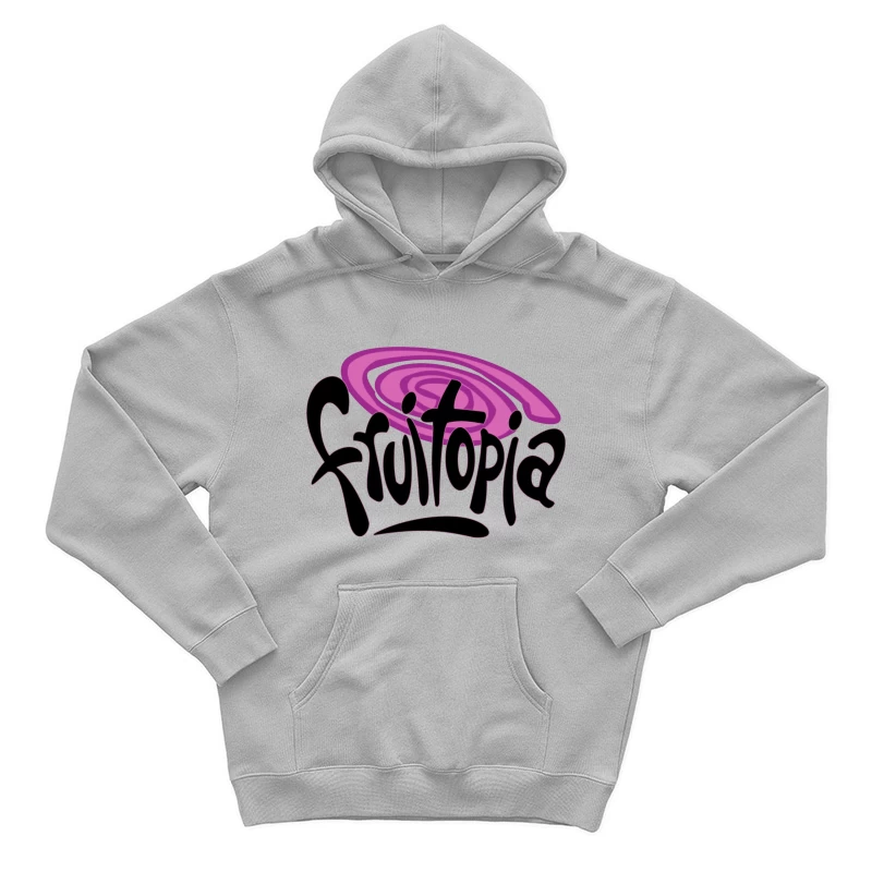 Fruitopia Vintage Beverage Brand Logo with Purple Swirl Design Male Pullover Hoodie