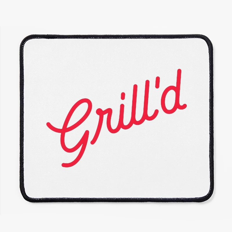 Red Script Logo of Grill'd Restaurant Chain Mouse Pad