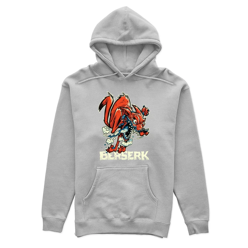 Aggressive Cartoon Wolf Berserk Art Female Pullover Hoodie