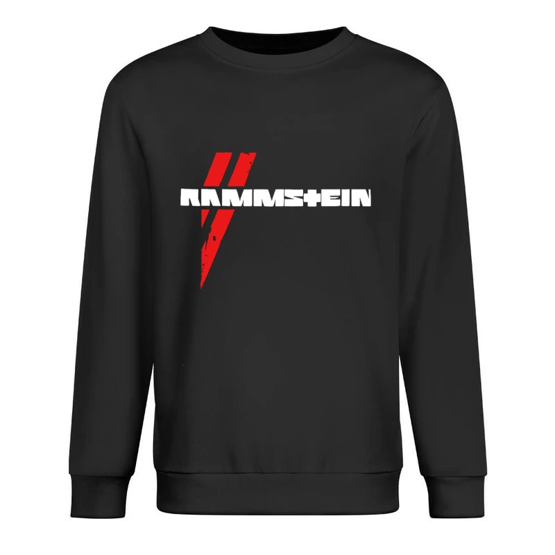 Rammstein Metal Band Logo in Red and White Male Pullover Sweatshirt