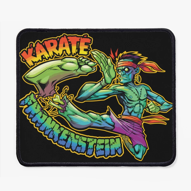 Karate Frankenstein Character Design Mouse Pad