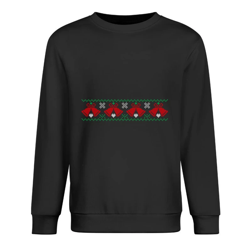 Weihnachtliches Muster mit Glocken Herren Pullover Sweatshirt