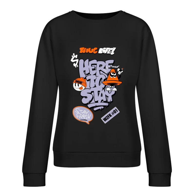 Graffiti Kunstwerk Streetwear Damen Pullover Sweatshirt