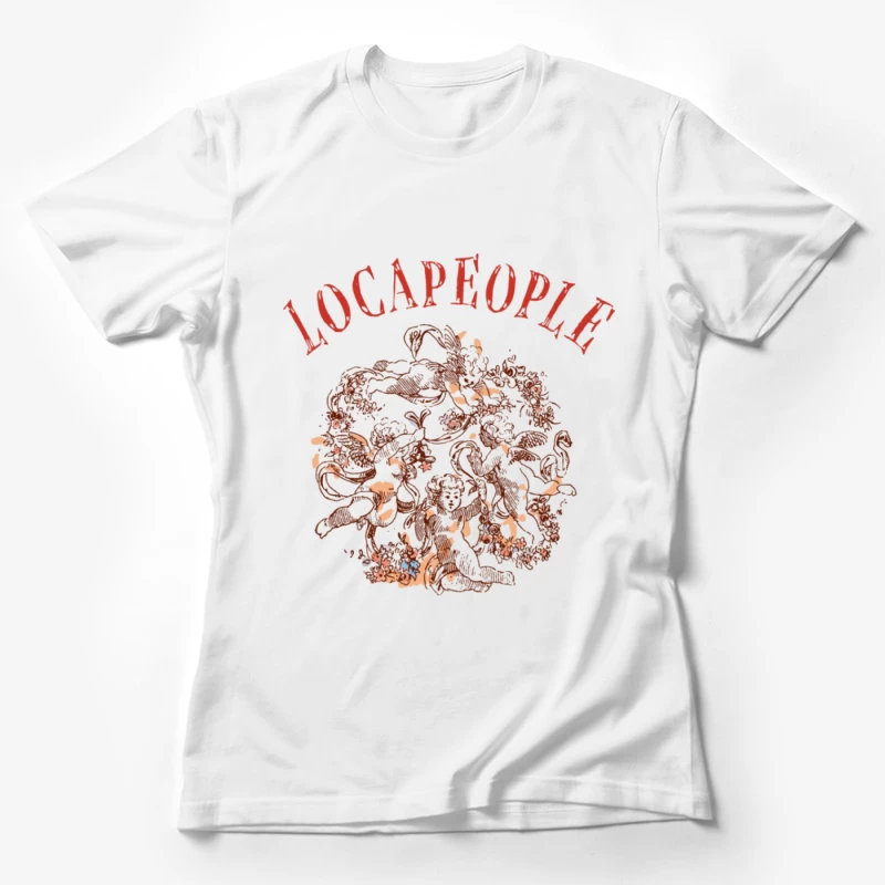 Florales Kunstwerk mit Schriftzug Damen T-Shirt