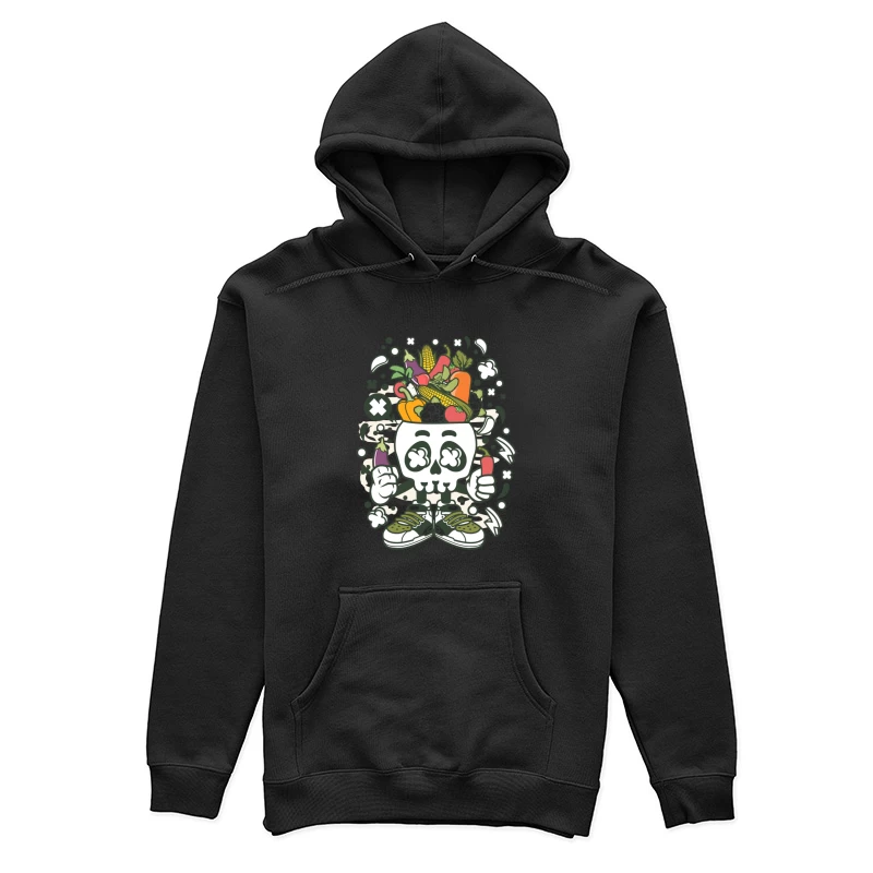 Crâne amusant avec légumes colorés Femme Sweat à capuche