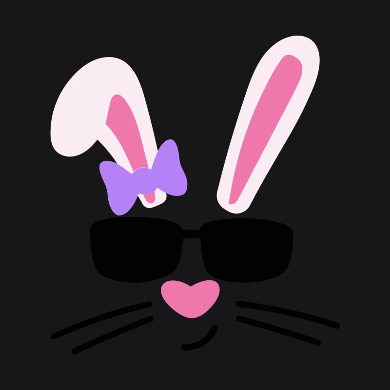Visage de lapin avec lunettes et nœud Homme Sweat à capuche