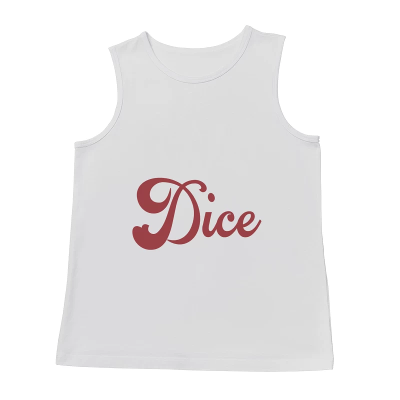 Rotes Skript mit stilisiertem Schriftzug Herren Tanktops