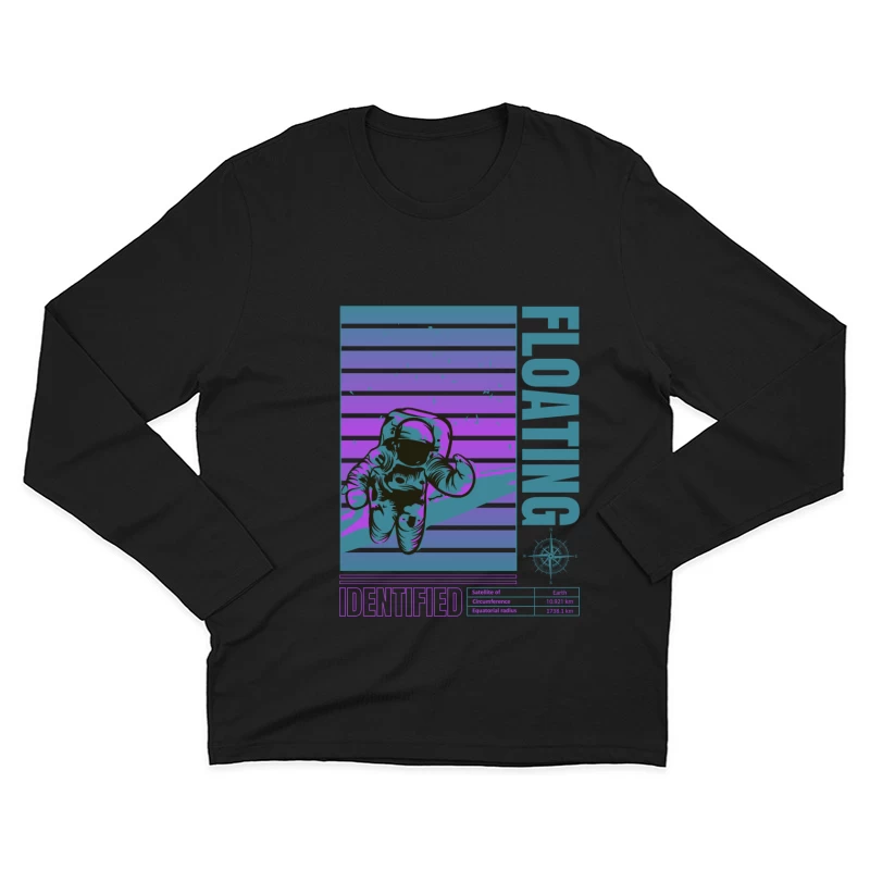 Astronaut im Weltraum schwebend Herren Langarm T-Shirt