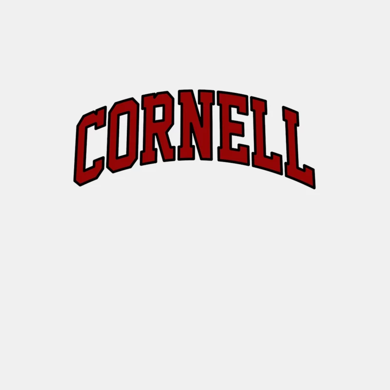 Cornell University Red Arched Text Logo Male Tank Top