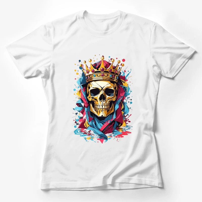 Artistic Skull with Crown Female T-Shirt