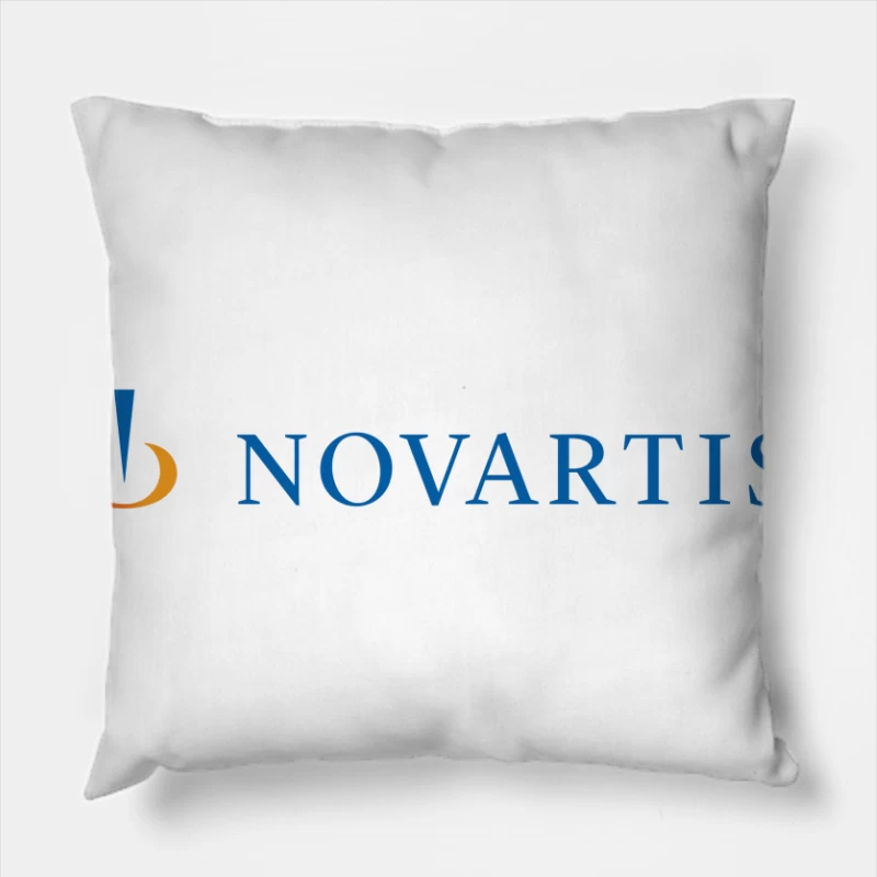 Novartis Healthcare Company Corporate Logo Throw Pillow