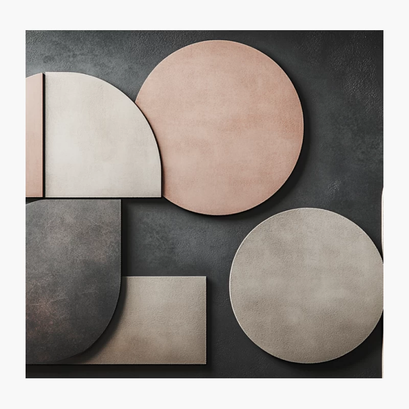 Minimalist Geometric Abstract Wall Art with Pastel Textures Throw Pillow