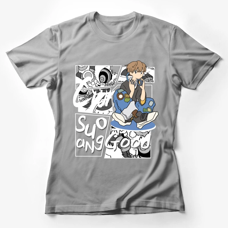 Fantasievolle Kunst mit Kopfhörern Damen T-Shirt