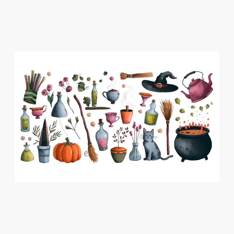 Magical Halloween Witch's Brew and Potion Ingredients Travel Mug