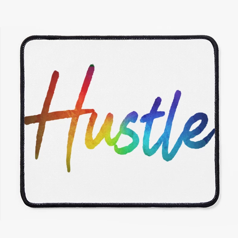 Colorful Hustle Typography Mouse Pad