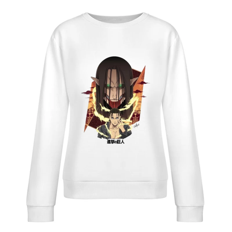 Titan-Kampf mit Energieaura Damen Pullover Sweatshirt