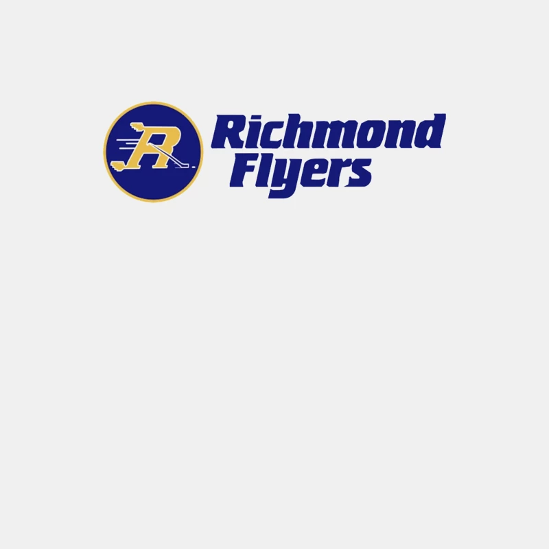 Richmond Flyers Hockey Team Logo in Blue and Gold Male Tank Top