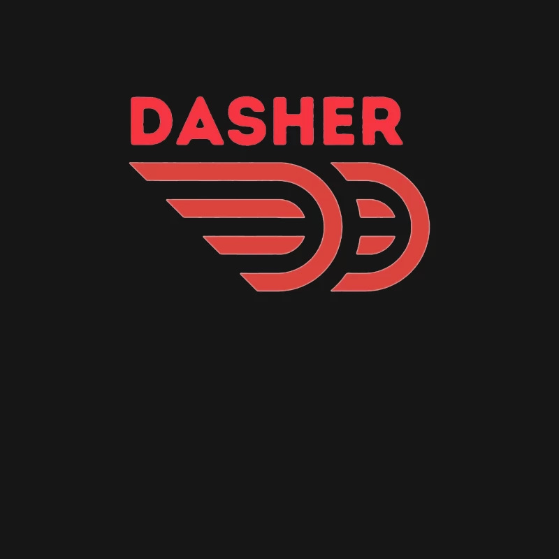 Red Minimalist Dasher Delivery Service Logo Female Long Sleeve T-Shirt