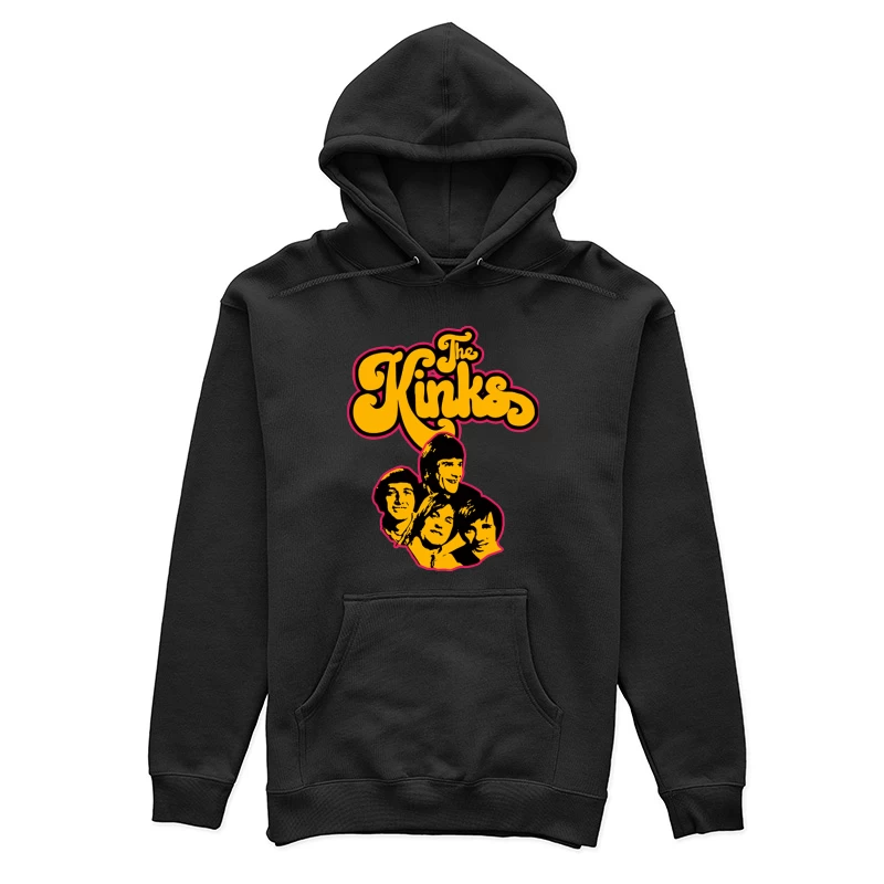 The Kinks Vintage Band Logo with Silhouettes Female Pullover Hoodie