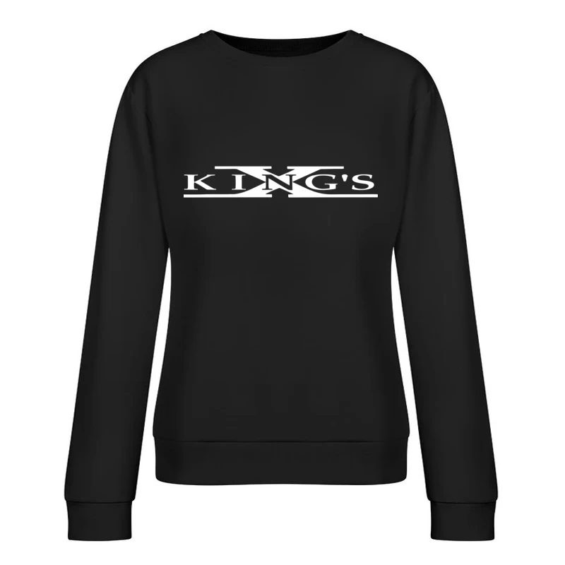 King's Text Logo Outline Design Female Pullover Sweatshirt