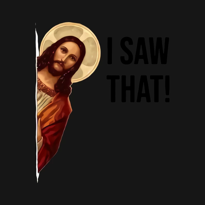 Jesus sieht alles Herren T-Shirt