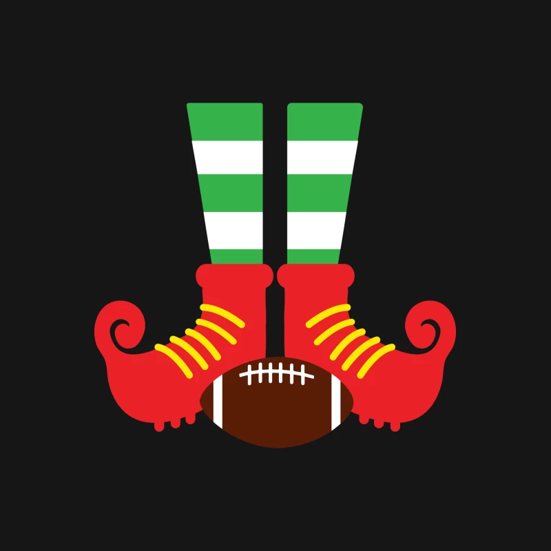 Jambes de lutin avec ballon de football Femme T-Shirt