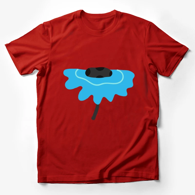 Fleur abstraite bleue Homme T-Shirt