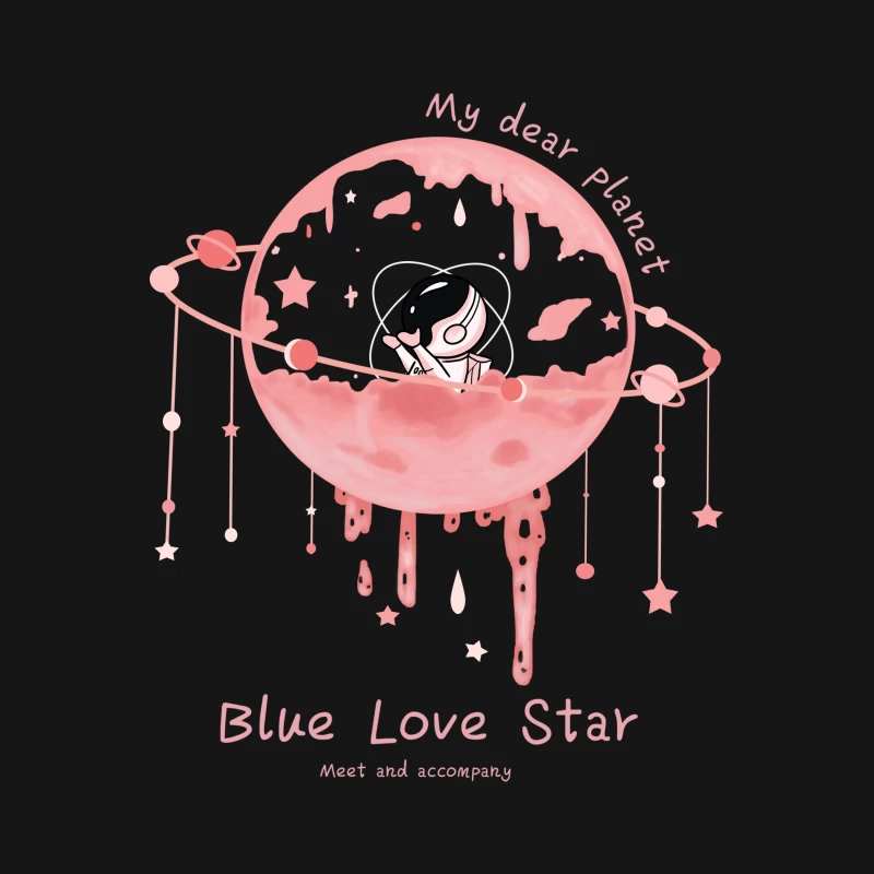 Mein Lieber Planet - Cartoon, Liebe, Mond Herren T-Shirt