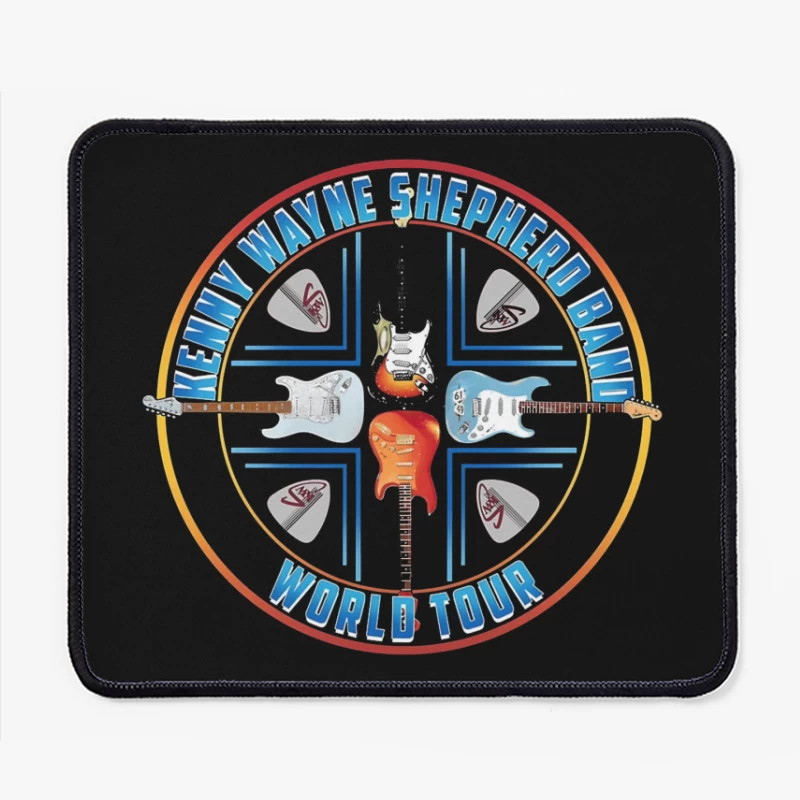 Kenny Wayne Shepherd Band World Tour Logo with Electric Guitars Mouse Pad