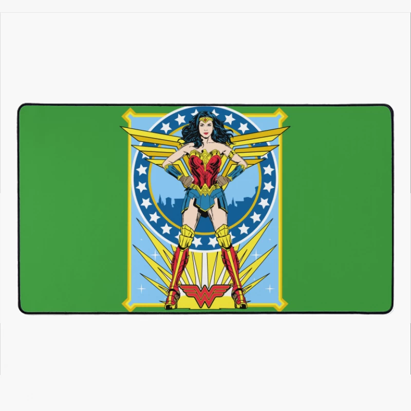 Wonder Woman Comic Art Illustration Desk Mat