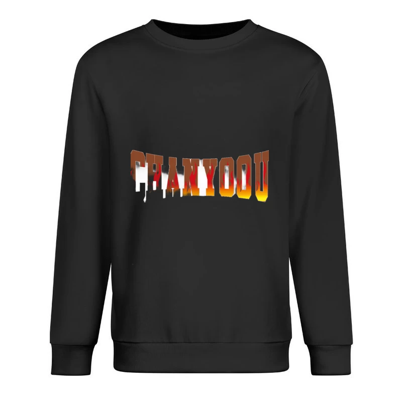 Flammende Buchstaben Herren Pullover Sweatshirt