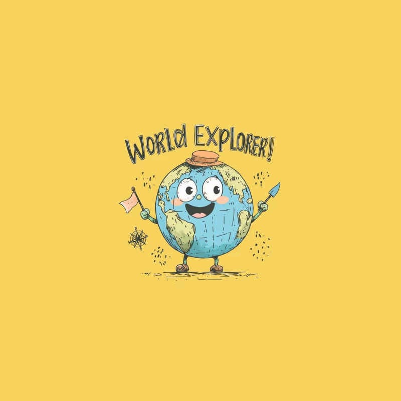 Adorable Cartoon Globe: World Explorer's Adventure Bucket Hat