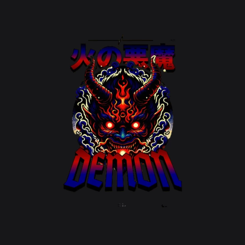 Flammendem Dämonendesign Herren Pullover Hoodie