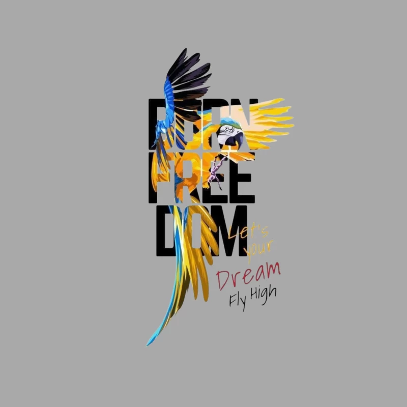 Born Free: Let Your Dreams Fly High Male Pullover Hoodie
