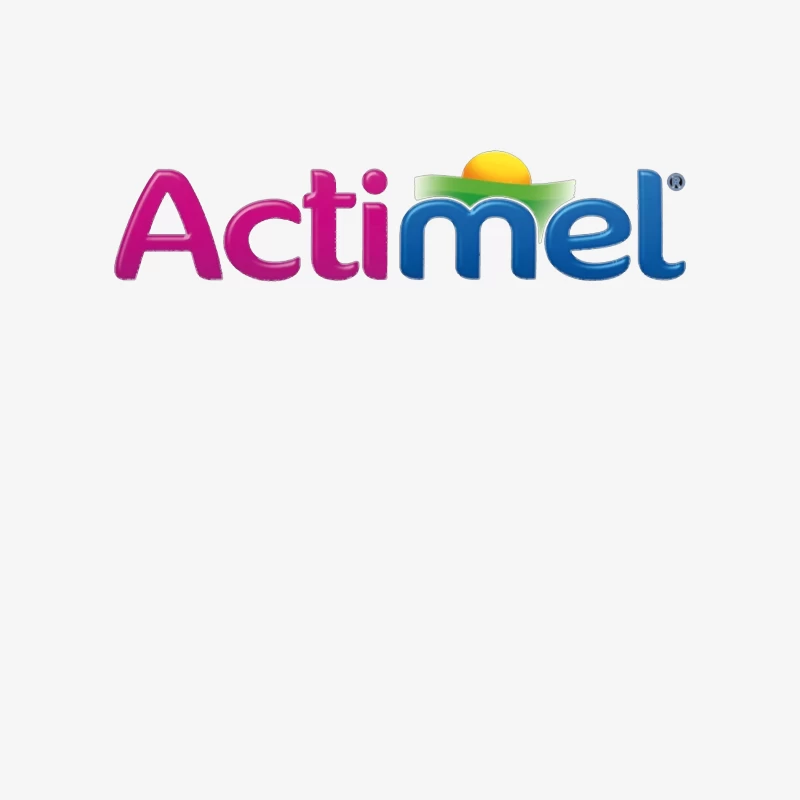 Actimel Dairy Brand Colorful Logo Design Male Pullover Sweatshirt