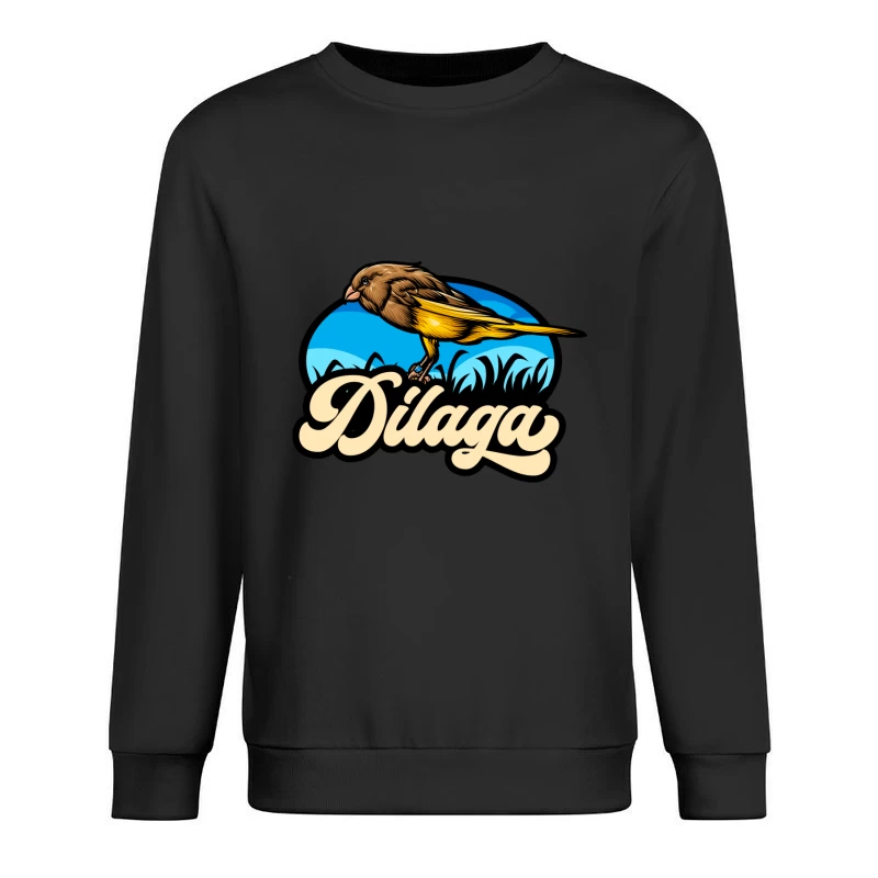 Illustration d'un oiseau sur fond bleu Homme Sweat-shirt à enfiler