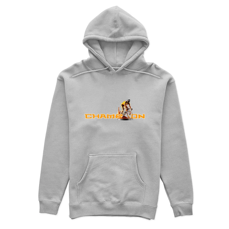 Champion Cycling Sports Logo with Trophy Cyclist Female Pullover Hoodie