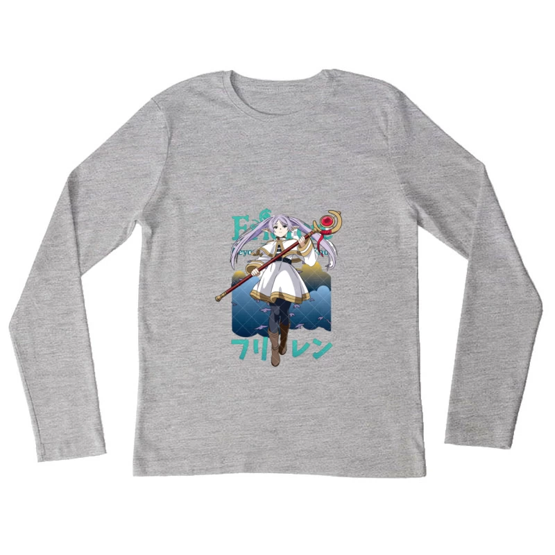 Fantasy Abenteuer mit einem Zauberwesen Damen Langarm T-Shirt