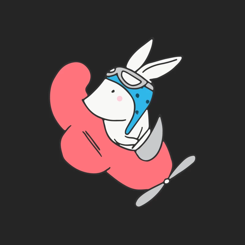 Lapin volant en avion jouet Homme Sweat-shirt à enfiler