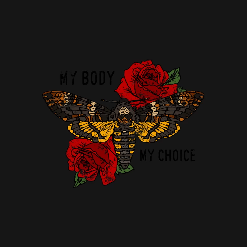Papillon et roses rouges Femme T-Shirt