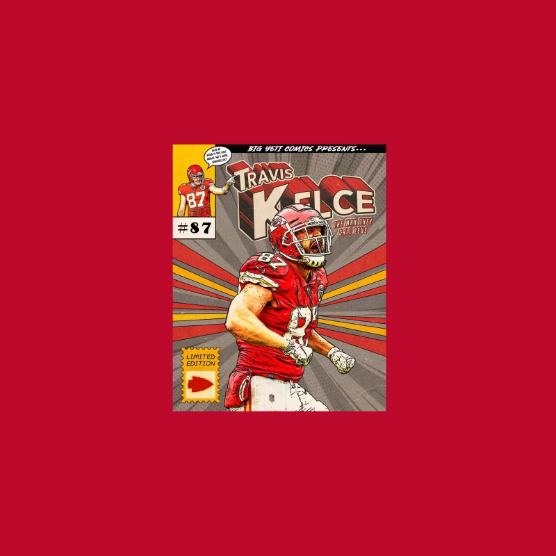 Football - Kansas City Chiefs - Comic Book Mockup - TRAVIS KELCE Travel Mug