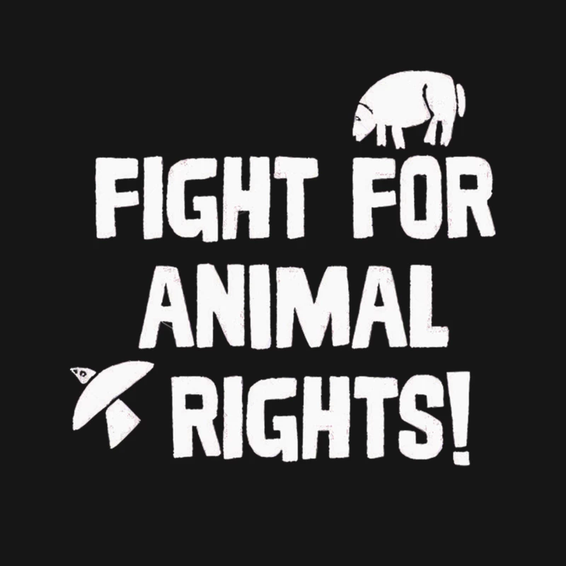 Fight for Animal Rights  Typography Design Mouse Pad