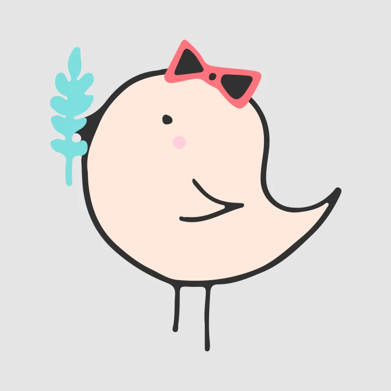 Oiseau mignon avec un noeud et branche Homme Sweat à capuche