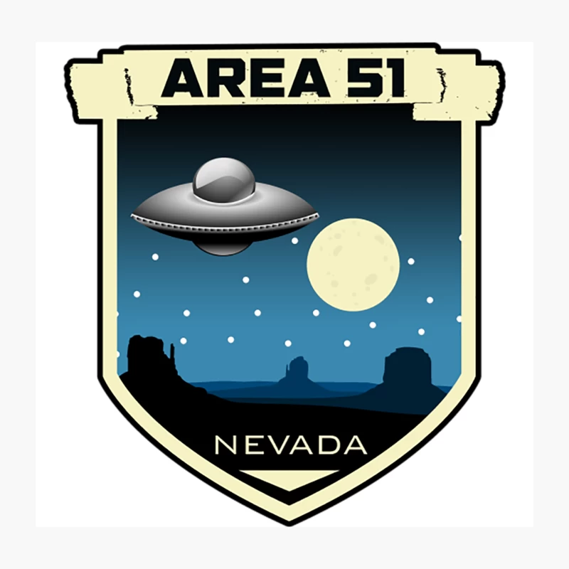 Area 51 Travel Badge Throw Pillow